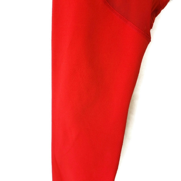 Fabletics Red Mesh Leggings Size: Small - Picture 5 of 7